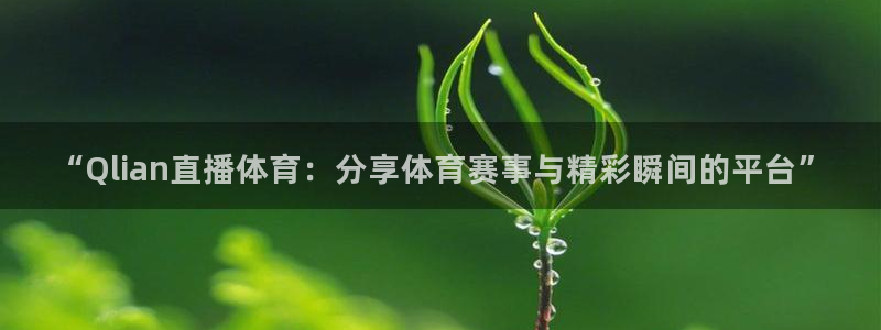 “Qlian直播体育：分享体育赛事与精彩瞬间的平台”